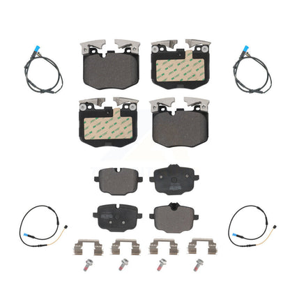 Semi-Metallic Disc Brake Pads And Wear Sensors Front Rear Kit For BMW X4