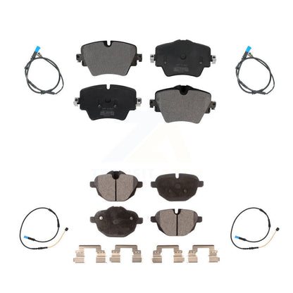 Semi-Metallic Disc Brake Pads And Wear Sensors Front Rear Kit For BMW X4