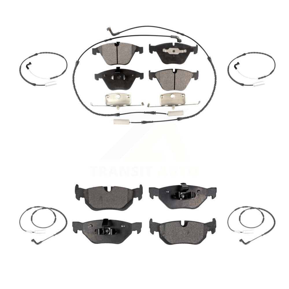 Semi-Metallic Brake Pad And Extra Wear Sensor Front Rear Kit For BMW 328i xDrive