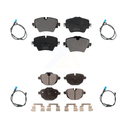 Semi-Metallic Disc Brake Pads And Wear Sensors Front Rear Kit For BMW X3