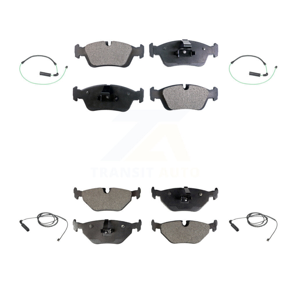 Semi-Metallic Brake Pads Wear Sensor Front Rear Kit For 2001-2005 BMW 325xi 2.5L