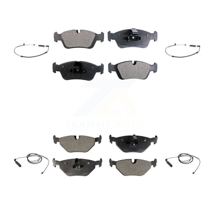 Semi-Metallic Brake Pads Wear Sensor Front Rear Kit For BMW 325i 325Ci 320i 328i