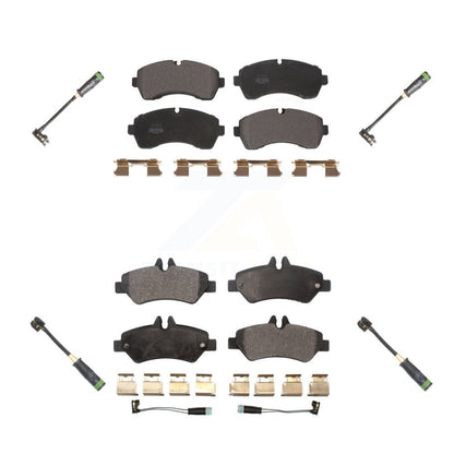Semi-Metallic Disc Brake Pads And Extra Wear Sensors Front Rear Kit For