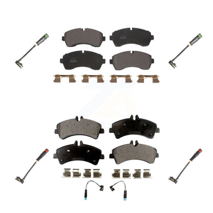 Semi-Metallic Disc Brake Pads And Extra Wear Sensors Front Rear Kit For