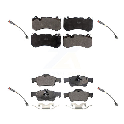 Semi-Metallic Brake Pads & Wear Sensor Front Rear Kit For Mercedes-Benz SL63 AMG