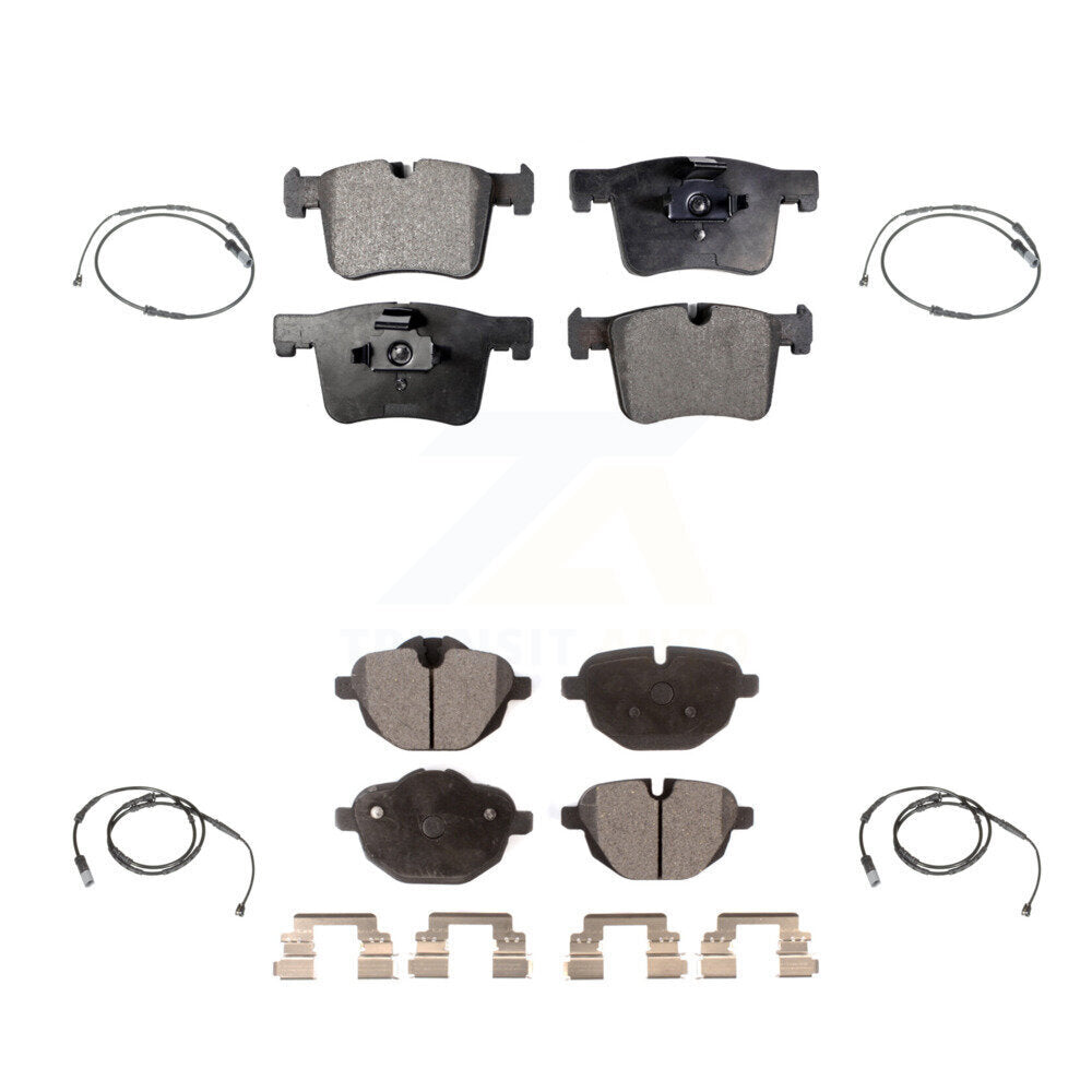 Semi-Metallic Disc Brake Pads And Wear Sensors Front Rear Kit For BMW X3 X4