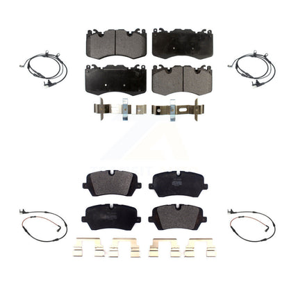 Semi-Metallic Brake Pads & Wear Sensor Front Rear Kit For Land Rover Range Sport