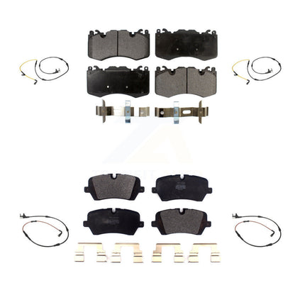 Semi-Metallic Brake Pads & Wear Sensor Front Rear Kit For Land Rover Range Sport