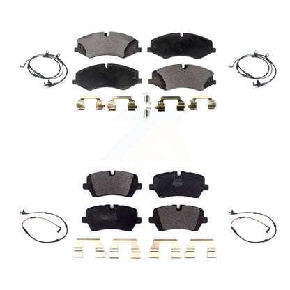 Semi-Metallic Brake Pads & Wear Sensor Front Rear Kit For Land Rover Range Sport