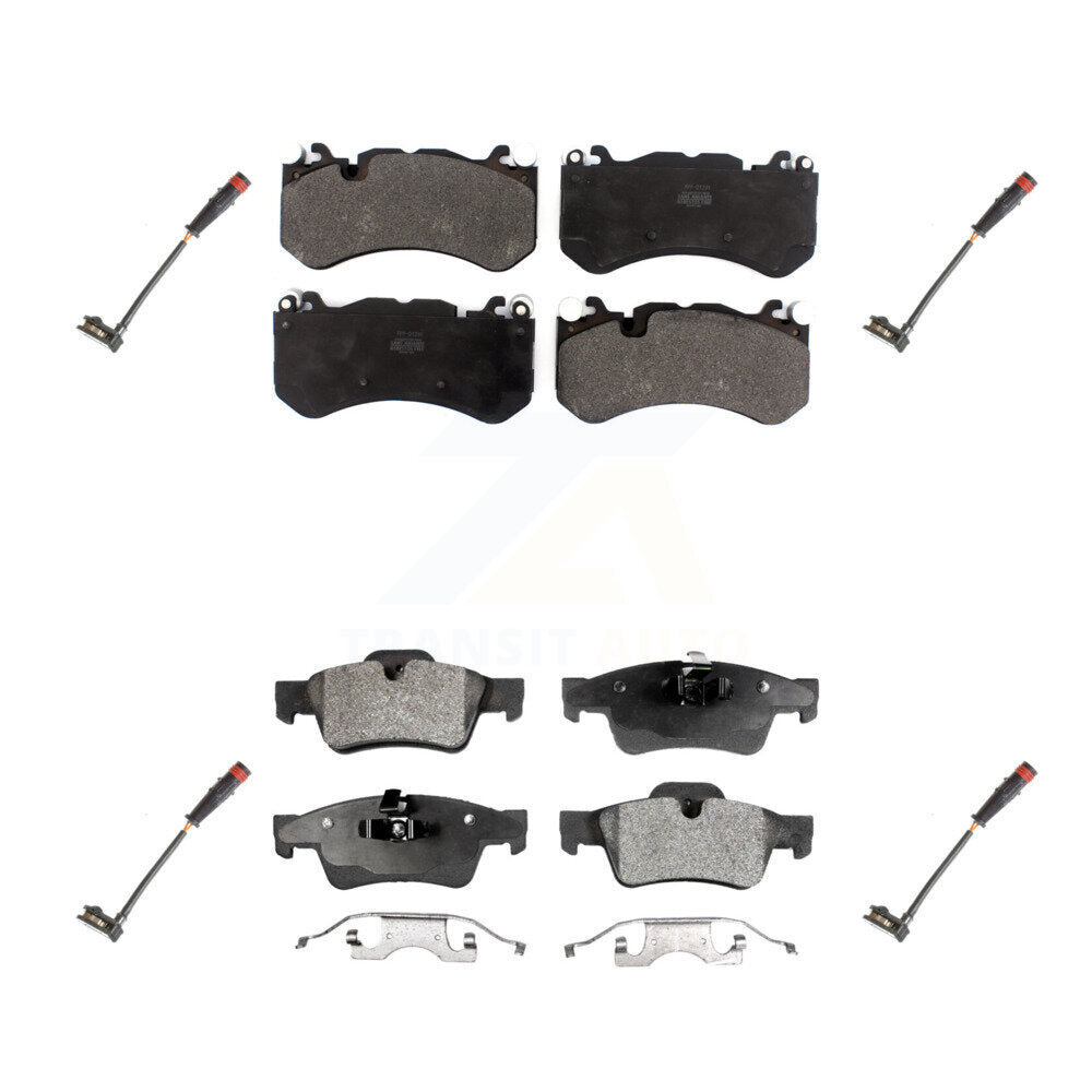 Semi-Metallic Brake Pad And Wear Sensor Front Rear Kit For Mercedes-Benz G63 AMG