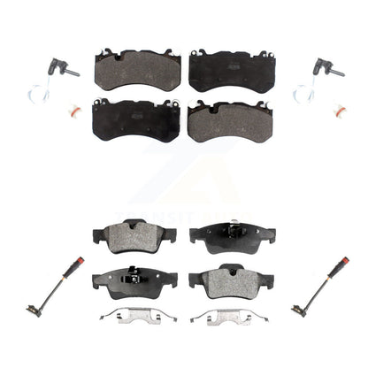 Semi-Metallic Brake Pad And Wear Sensor Front Rear Kit For Mercedes-Benz G63 AMG