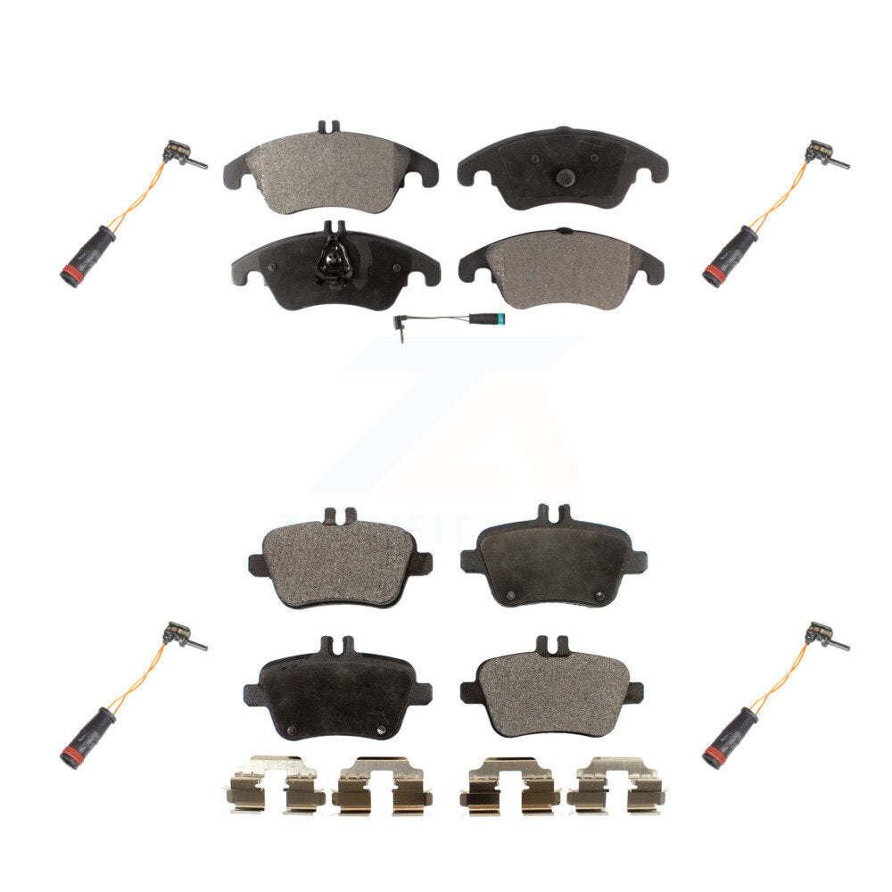 Semi-Metallic Disc Brake Pads And Extra Wear Sensors Front Rear Kit For