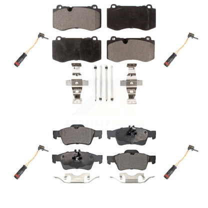 Semi-Metallic Brake Pads Wear Sensor Front Rear Kit For Mercedes-Benz SL550 5.5L