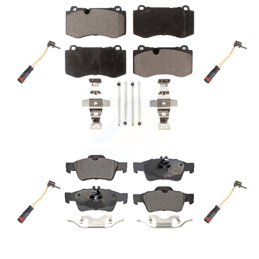 Semi-Metallic Brake Pads Wear Sensor Front Rear Kit For Mercedes-Benz SL550 5.5L