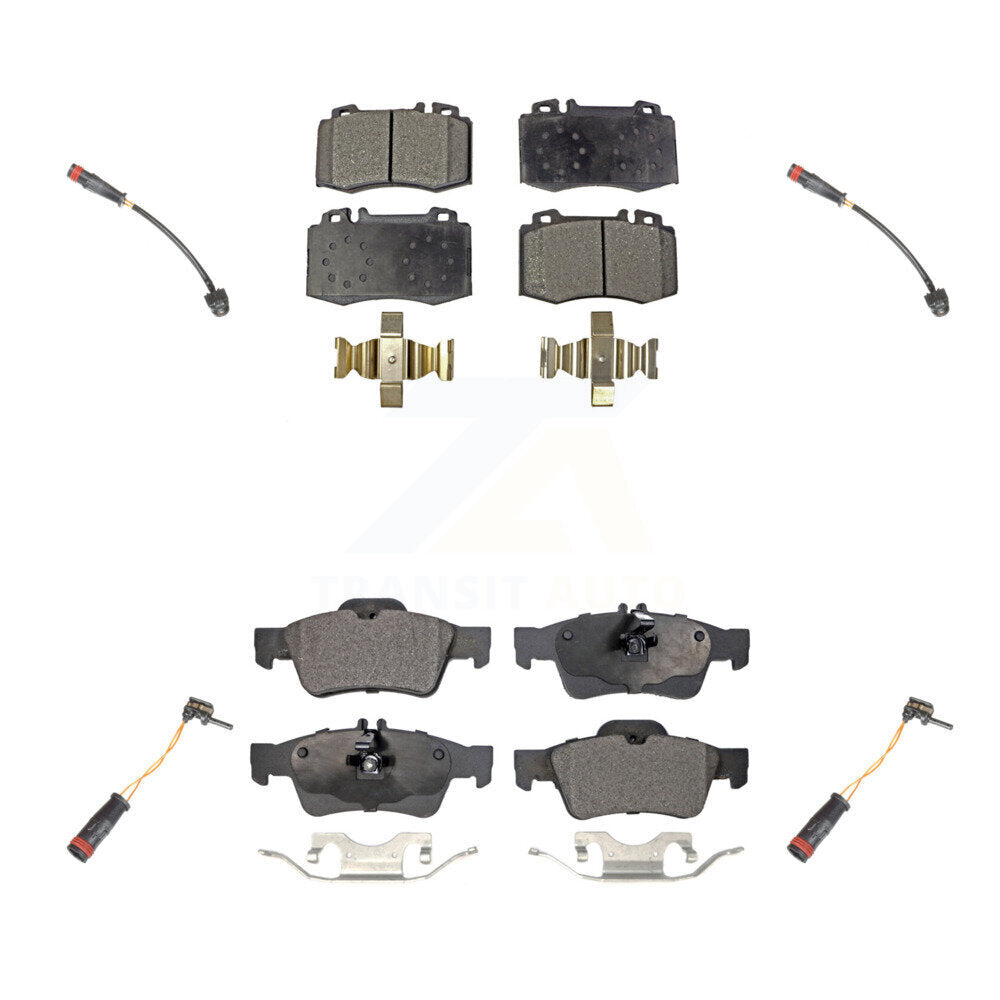 Semi-Metallic Brake Pads Wear Sensor Front Rear Kit For Mercedes-Benz SL500 5.0L