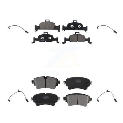 Semi-Metallic Disc Brake Pad & Wear Sensor Front Rear Kit For Audi A4 Quattro A5