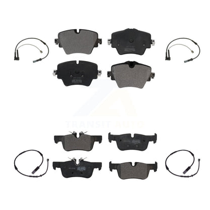 Semi-Metallic Brake Pad And Wear Sensor Front Rear Kit For BMW X1 Mini Cooper X2
