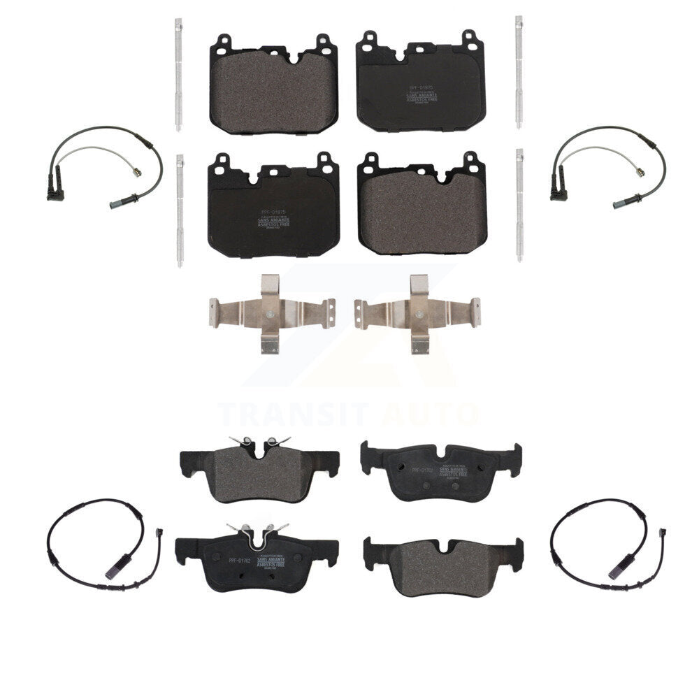 Semi-Metallic Brake Pads & Wear Sensor Front Rear Kit For Mini Cooper Countryman