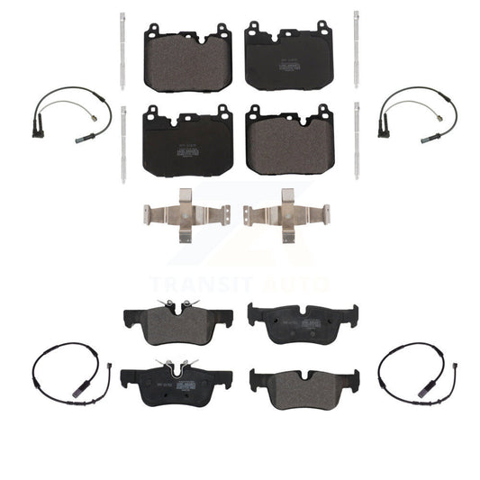 Semi-Metallic Brake Pads & Wear Sensor Front Rear Kit For Mini Cooper Countryman