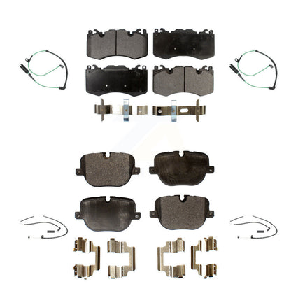 Semi-Metallic Disc Brake Pad And Wear Sensor Front Rear Kit For Land Rover Range