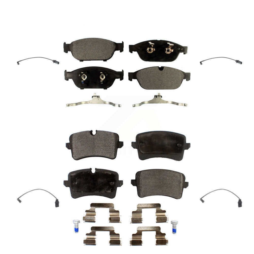 Semi-Metallic Disc Brake Pads And Wear Sensor Front Rear Kit For Audi A6 Quattro