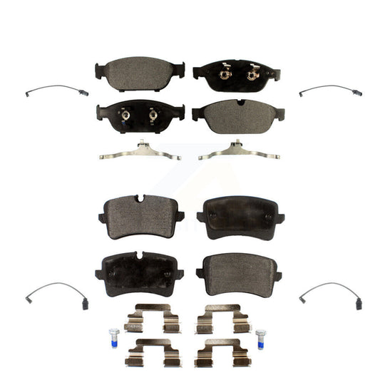Semi-Metallic Disc Brake Pads And Wear Sensor Front Rear Kit For Audi A6 Quattro