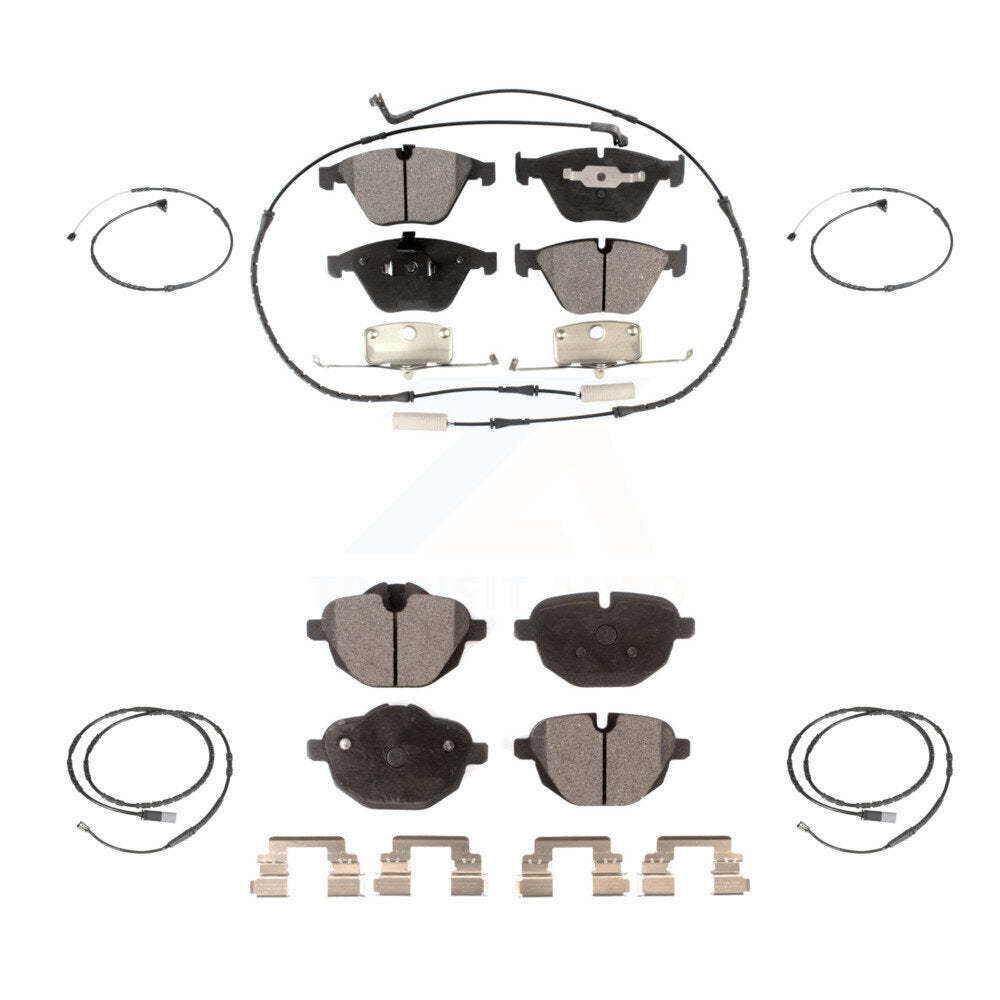 Semi-Metallic Disc Brake Pads And Extra Wear Sensors Front Rear Kit For BMW Z4