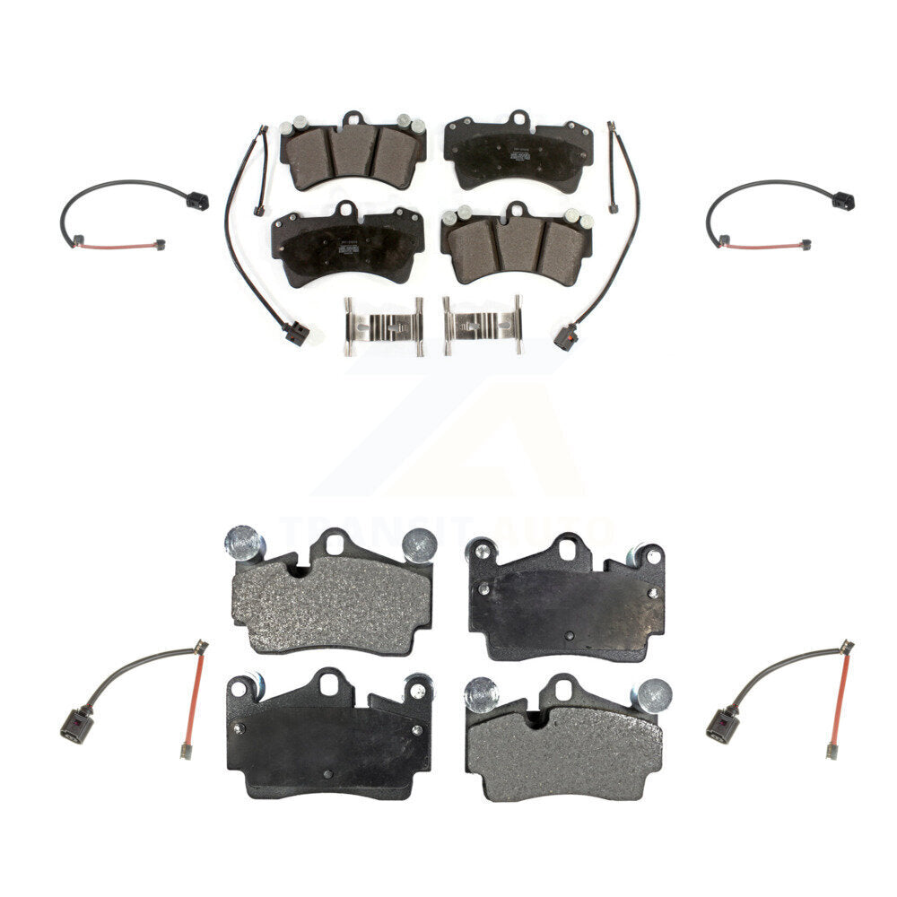 Semi-Metallic Brake Pad And Extra Wear Sensor Front Rear Kit For Audi Q7 Porsche