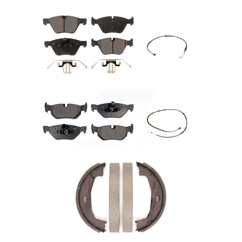 Semi-Metallic Brake Pads Wear Sensor Front Rear Kit (5Pc) For 2013 BMW 128i 3.0L