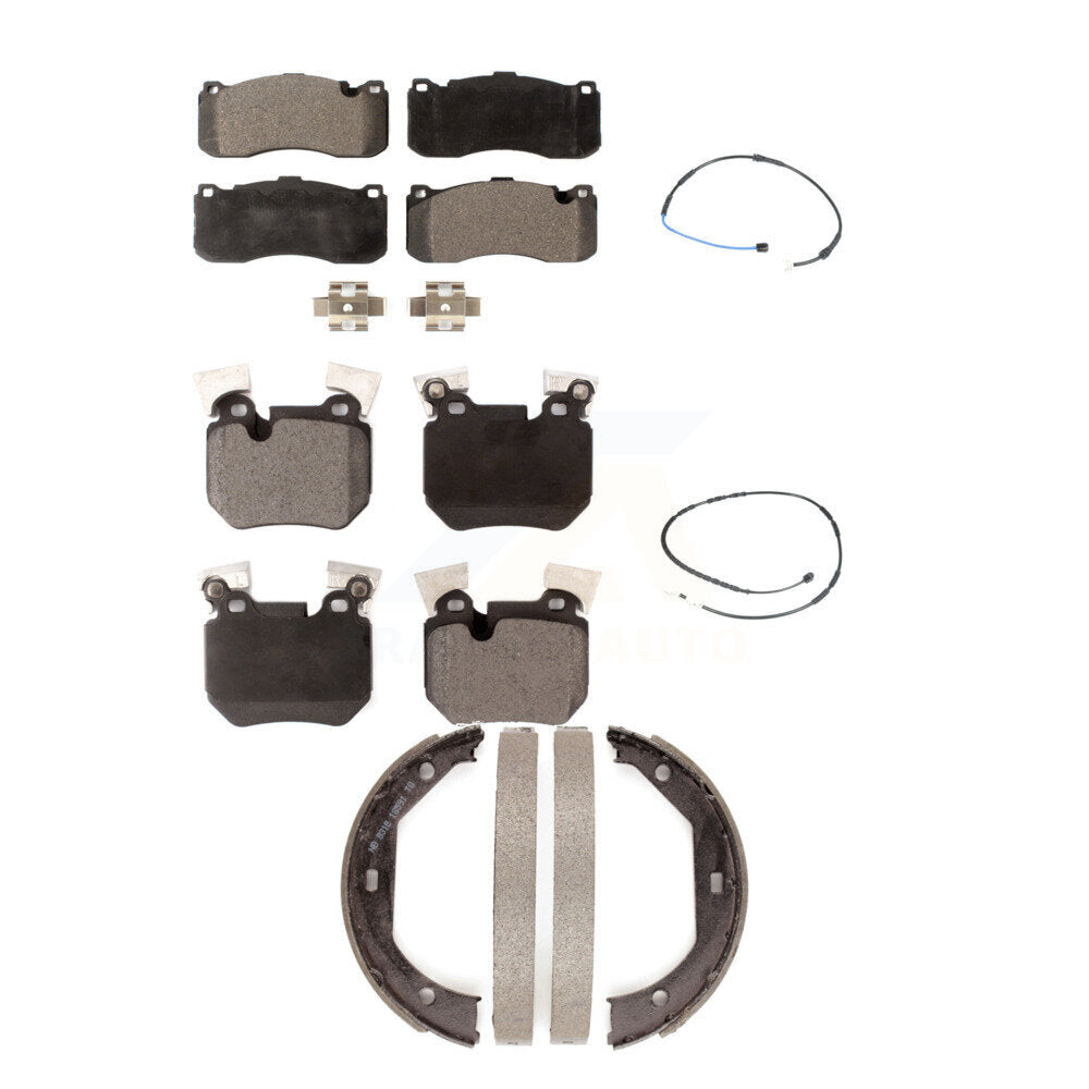 Semi-Metallic Disc Brake Pads Wear Sensor Front Rear Kit (5Pc) For BMW 135i 3.0L