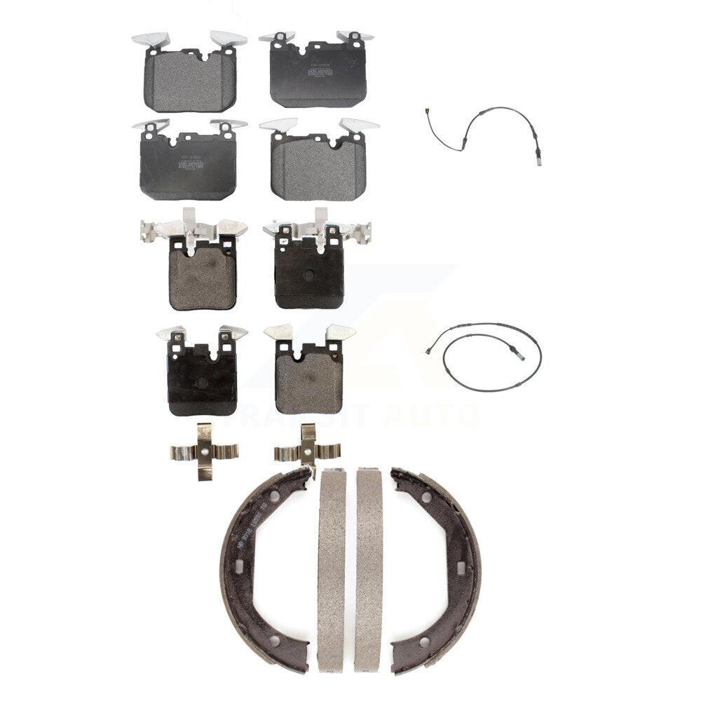 Semi-Metallic Brake Pads Wear Sensor Front Rear Kit (5Pc) For BMW 340i xDrive M2