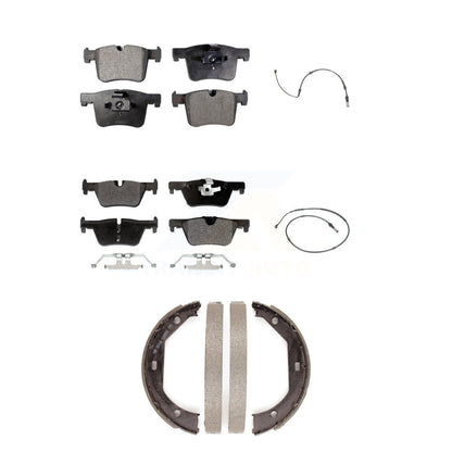 Semi-Metallic Brake Pad And Wear Sensor Front Rear Kit (5Pc) For BMW 320i xDrive