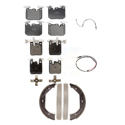 Semi-Metallic Disc Brake Pads And Wear Sensor Front Rear Kit (5Pc) For BMW M3 M2