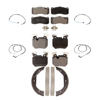 Semi-Metallic Brake Pad Wear Sensor Front Rear Kit (7Pc) For BMW 135i 135is 3.0L