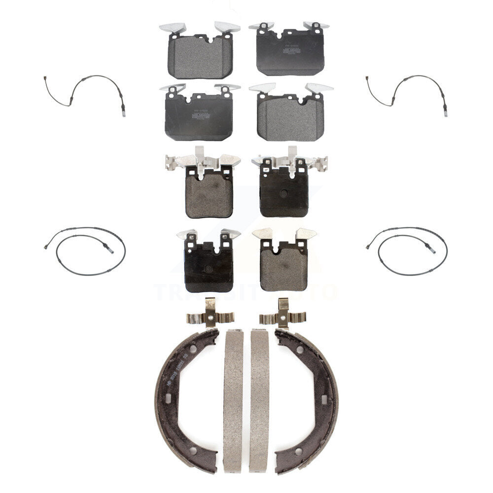 Semi-Metallic Brake Pads Wear Sensor Front Rear Kit (7Pc) For BMW 340i xDrive M2