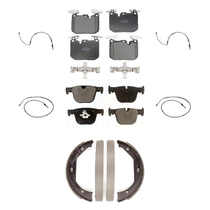 Semi-Metallic Brake Pads Wear Sensor Front Rear Kit (7Pc) For BMW 340i xDrive GT