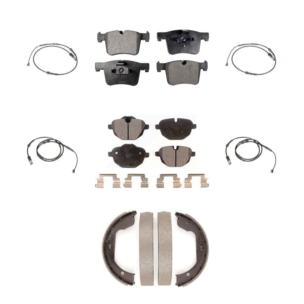 Semi-Metallic Brake Pad Wear Sensor Front Rear Kit (7Pc) For 11 BMW X3 xDrive28i