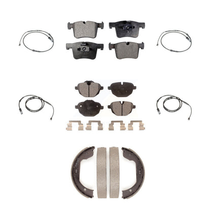 Semi-Metallic Brake Pad Wear Sensor Front Rear Kit (7Pc) For 11 BMW X3 xDrive28i