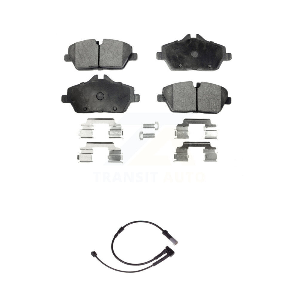 Semi-Metallic Disc Brake Pads And Wear Sensors Front Kit For Mini Cooper