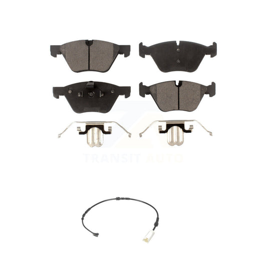 Semi-Metallic Disc Brake Pads And Wear Sensors Front Kit For BMW 128i 3.0L