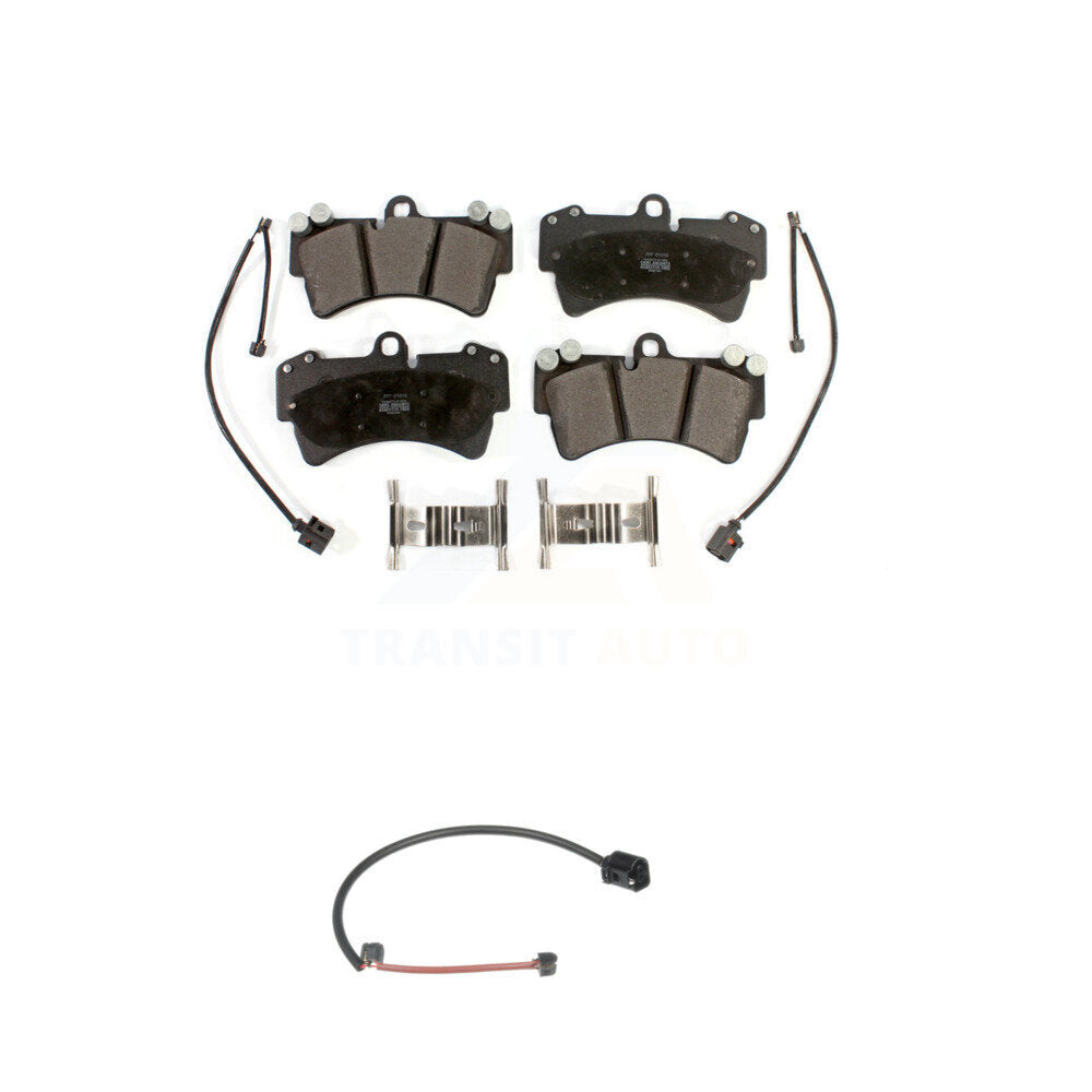 Semi-Metallic Brake Pads Extra Wear Sensor Front Kit For Audi Q7 Porsche Cayenne