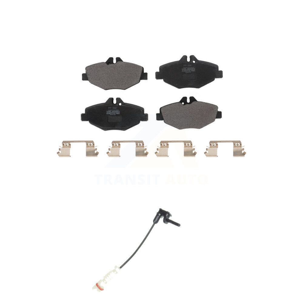 Semi-Metallic Disc Brake Pads And Wear Sensors Front Kit For Mercedes-Benz E320
