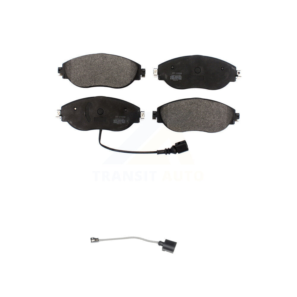 Semi-Metallic Brake Pads Extra Wear Sensor Front Kit For Volkswagen Tiguan Jetta