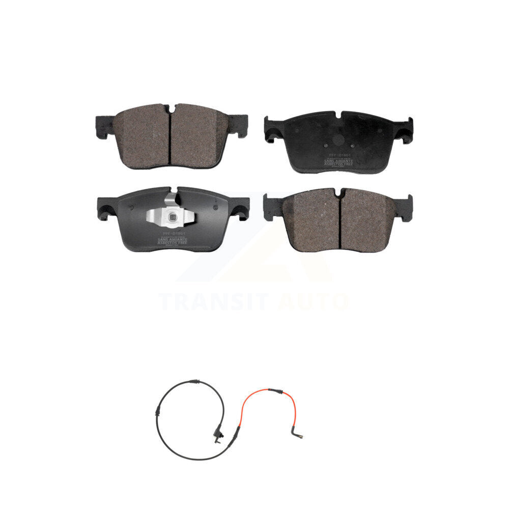 Semi-Metallic Disc Brake Pads And Wear Sensors Front Kit For Jaguar XE