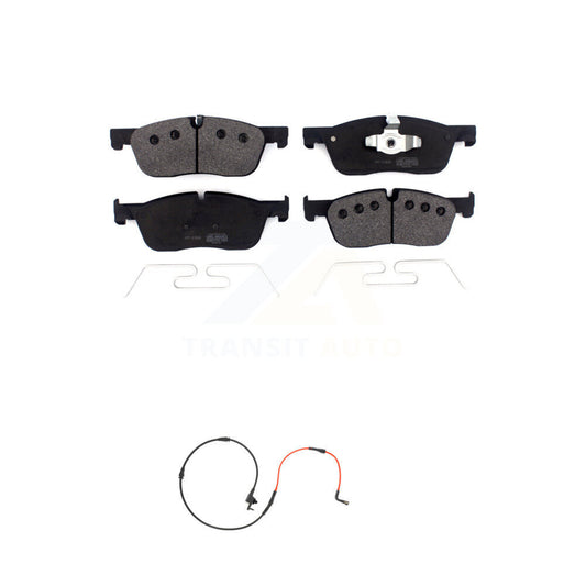 Semi-Metallic Disc Brake Pads And Wear Sensors Front Kit For Jaguar XE