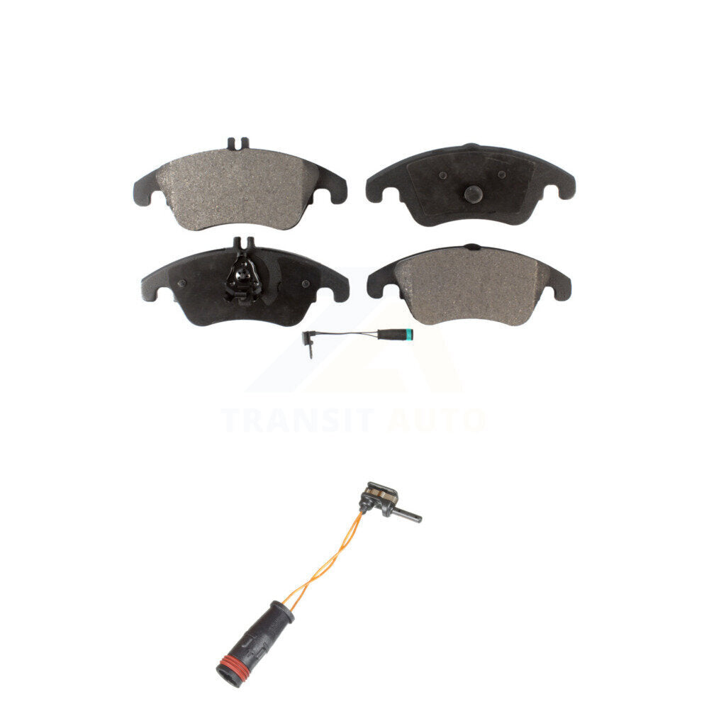 Semi-Metallic Brake Pads Extra Wear Sensor Front Kit For Mercedes-Benz C300 E350