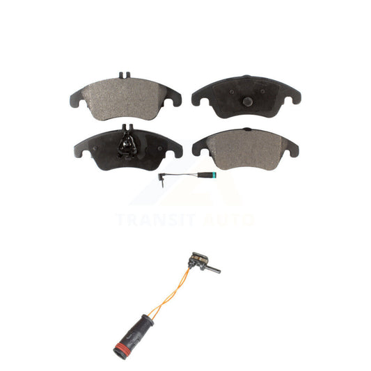 Semi-Metallic Brake Pads Extra Wear Sensor Front Kit For Mercedes-Benz C300 E350