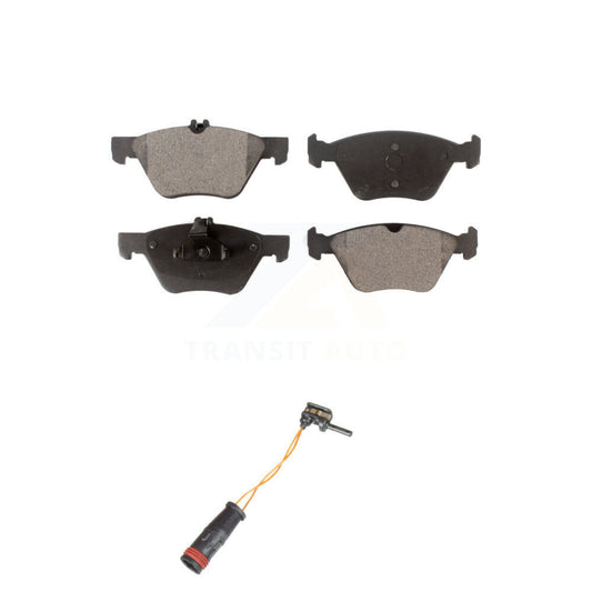 Semi-Metallic Disc Brake Pad & Wear Sensor Front Kit For Mercedes-Benz E350 E300