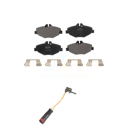 Semi-Metallic Disc Brake Pads & Wear Sensor Front Kit For Mercedes-Benz E350 RWD