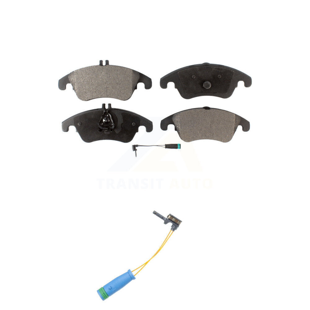Semi-Metallic Brake Pads Extra Wear Sensor Front Kit For Mercedes-Benz C250 E400